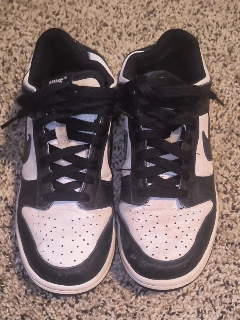 Nike Black and White Kids' Low-Top Sneakers